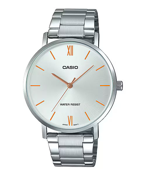 Reloj Casio MTP-VT01D-7B Analógico Hombre Acero Blanco Original