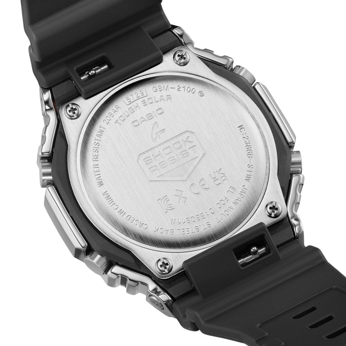 Casio G-Shock Original GBM-2100A-1A2 Carbon Core Guard con Bluetooth y Energía Solar - Resistencia Extrema 200 Metros - G-Shock en Perú | Jherr Jewelry