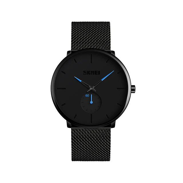 Reloj Negro Casual Elegante Aguja Azul - JHERR JEWELRY en Perú | Jherr Jewelry