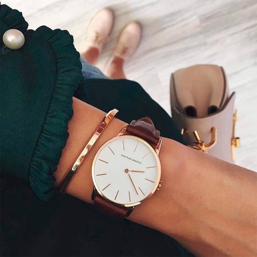 Reloj Bristol Oro Rosa Mujer + Brazalete - JHERR JEWELRY en Perú | Jherr Jewelry
