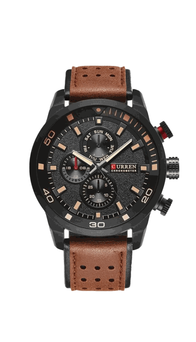 Relojes con Correa de Cuero Marrón para Hombre - Jherr Jewelry Perú