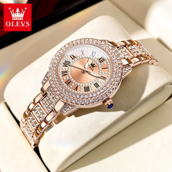 Diamond Éclat - Luxe Roman Dial Quartz Watch - JHERR JEWELRY en Perú | Jherr Jewelry
