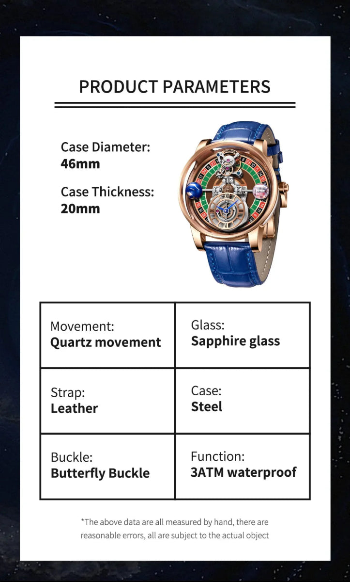 Celestial Roulette Men's Luxury Watch - JHERR JEWELRY en Perú | Jherr Jewelry