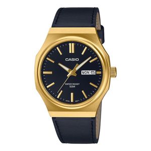 Reloj Casio MTP-E735GL-1A Analógico Hombre Cuero Negro Original - Casio original en Perú | Jherr Perú