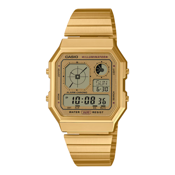 Reloj Casio A130WEG-9A Vintage Dorado World Time Unisex Original