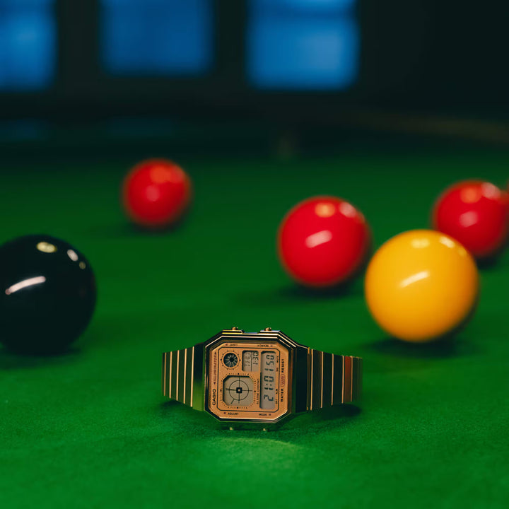 Reloj Casio A130WEG-9A Vintage Dorado World Time Unisex Original