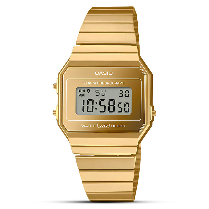 Reloj Casio A700WEVG-9A vintage dorado ultradelgado unisex original en Perú - vista principal | Jherr