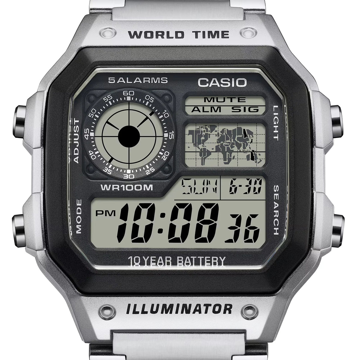 Casio AE-1200WHD-1A Royale – Reloj Digital World Time para Hombre de Acero