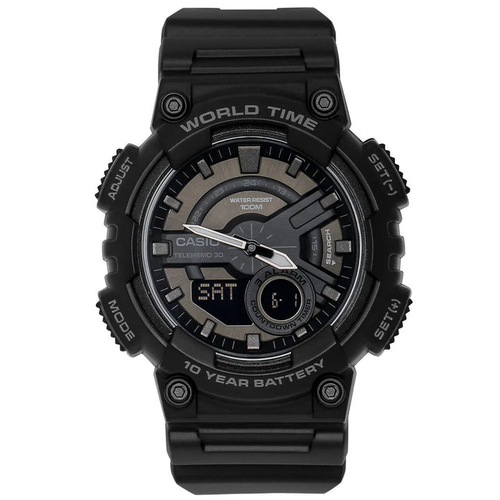 Reloj Casio AEQ-110W-1BV analogico digital negro 100m hombre original en Perú - vista principal | Jherr