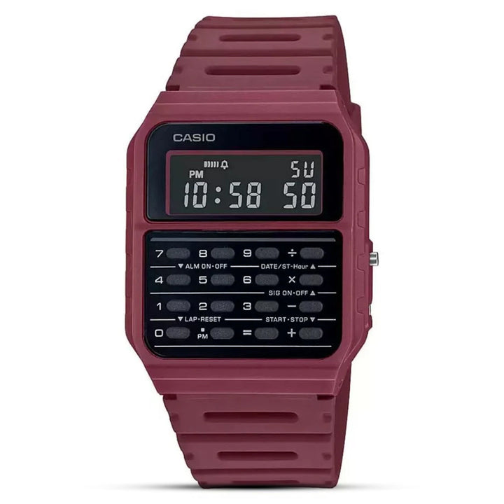 Reloj Casio CA-53WF-4B calculadora vintage rojo unisex original en Perú - vista principal | Jherr
