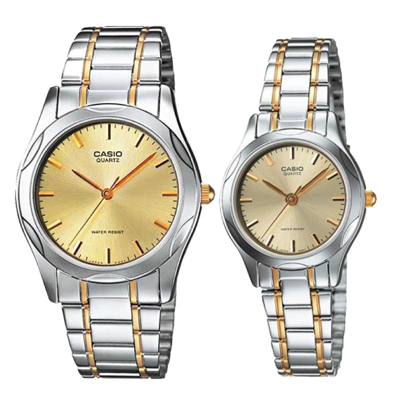 Relojes de pareja Casio MTP-1275SG-9A + LTP-1275SG-9A en acero bicolor originales