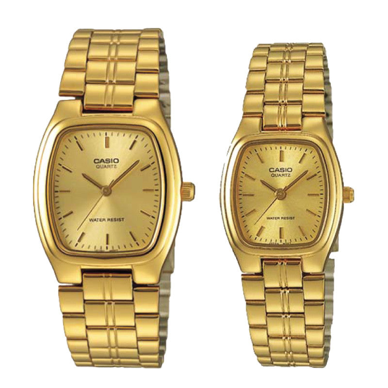 Relojes de pareja Casio MTP-1169N-9A + LTP-1169N-9A en acero dorado originales