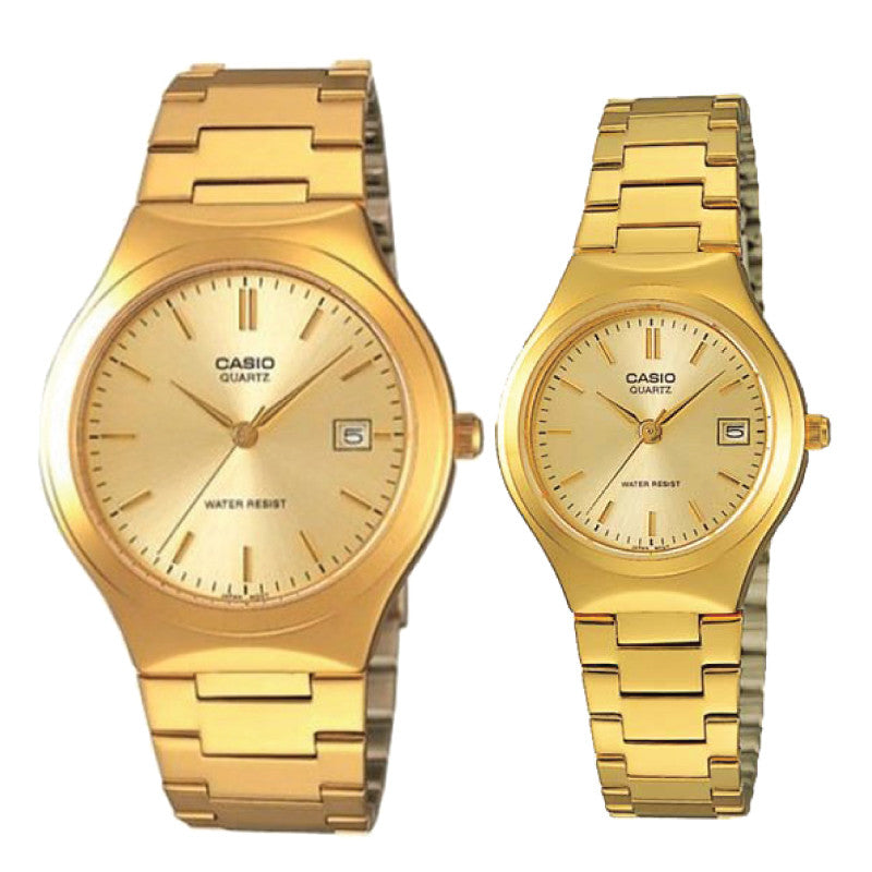 Relojes de pareja Casio MTP-1170N-9A + LTP-1170N-9A en acero dorado originales