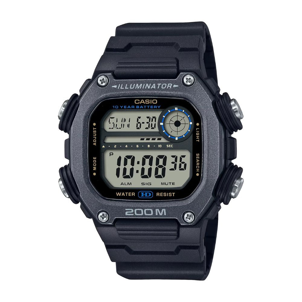 Reloj Casio DW-291HX-1AV negro resina extralarga original en Perú - vista principal