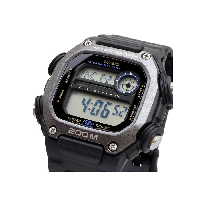 Reloj Casio DW-291HX-1AV negro resina extralarga original en Perú - detalle de esfera y diseño