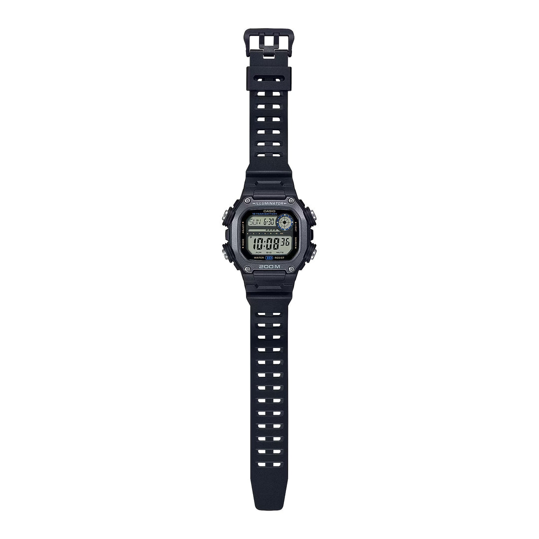 Reloj Casio DW-291HX-1AV negro resina extralarga original en Perú - vista adicional y acabados