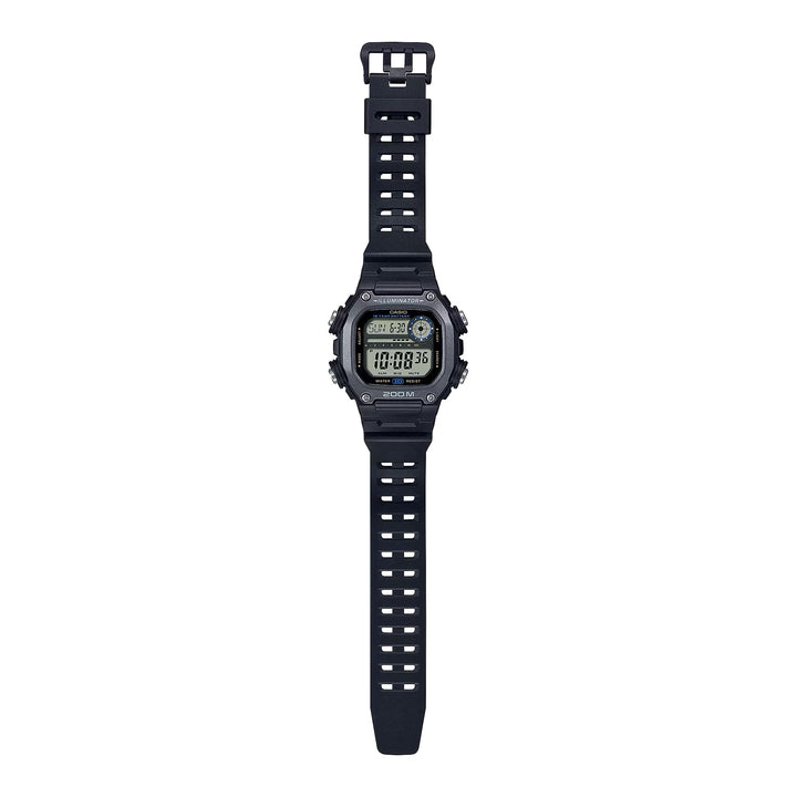 Reloj Casio DW-291HX-1AV negro resina extralarga original en Perú - vista adicional y acabados