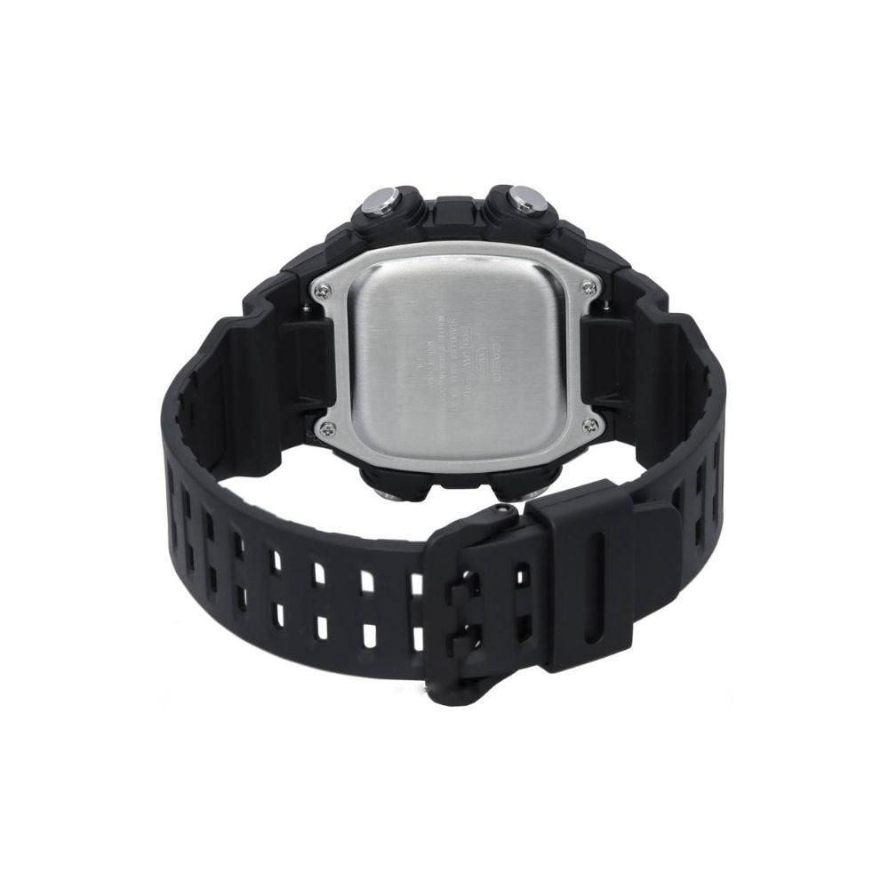 Reloj Casio DW-291HX-1AV negro resina extralarga original en Perú - detalle de caja y correa