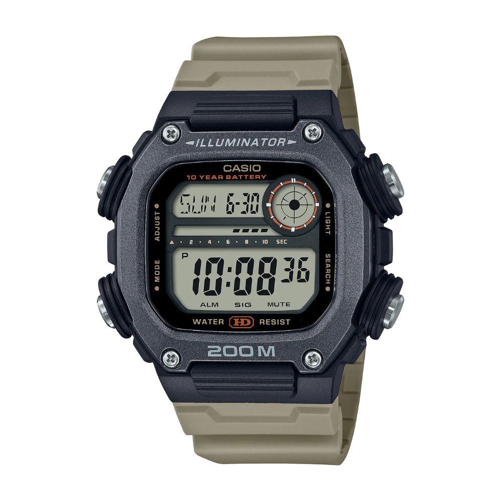 Reloj Casio DW-291HX-5AV marrón y negro resina extralarga original en Perú - vista principal