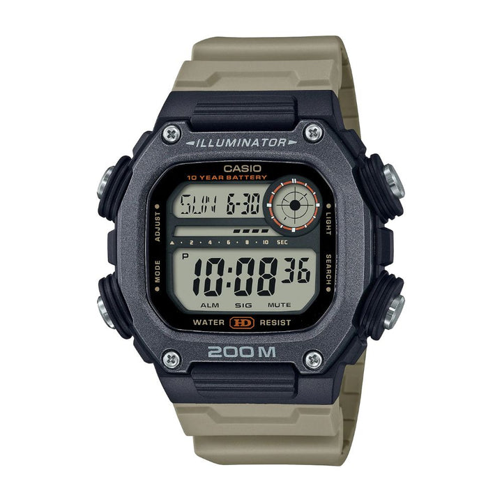 Reloj Casio DW-291HX-5AV marrón y negro resina extralarga original en Perú - vista principal