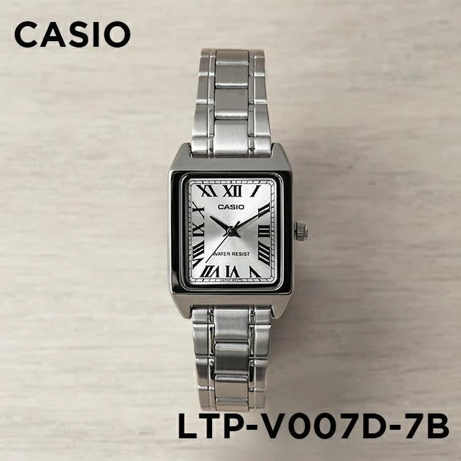 Reloj Casio LTP-V007D-7B plateado acero inoxidable original en Perú - detalle de esfera y diseño
