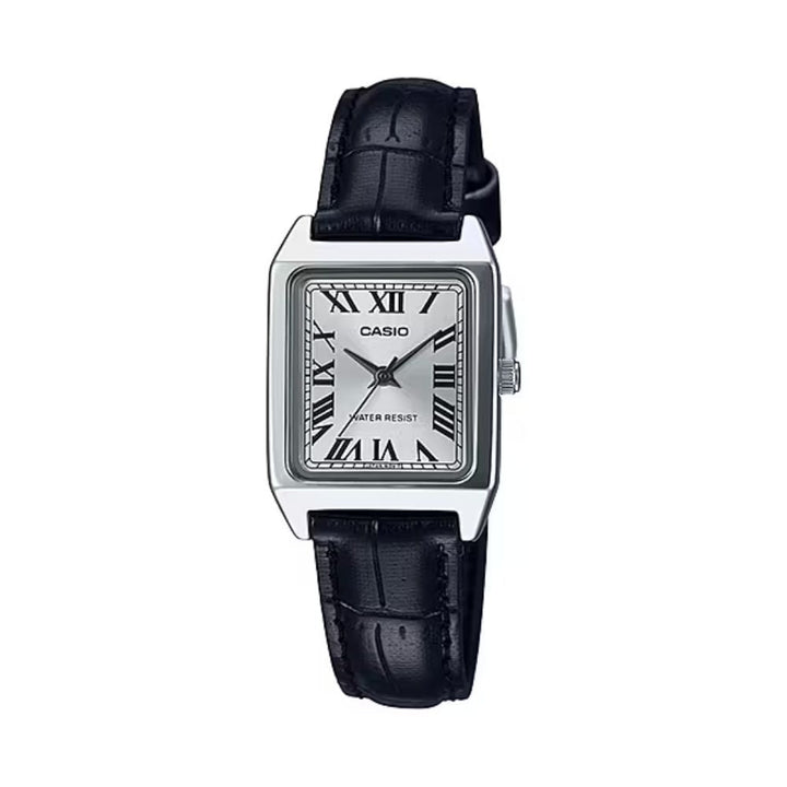 Reloj Casio LTP-V007L-7B1 plateado y negro cuero negro original en Perú - vista principal