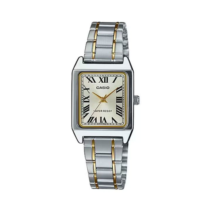 Reloj Casio LTP-V007SG-9B bicolor champagne acero inoxidable bicolor original en Perú - vista principal