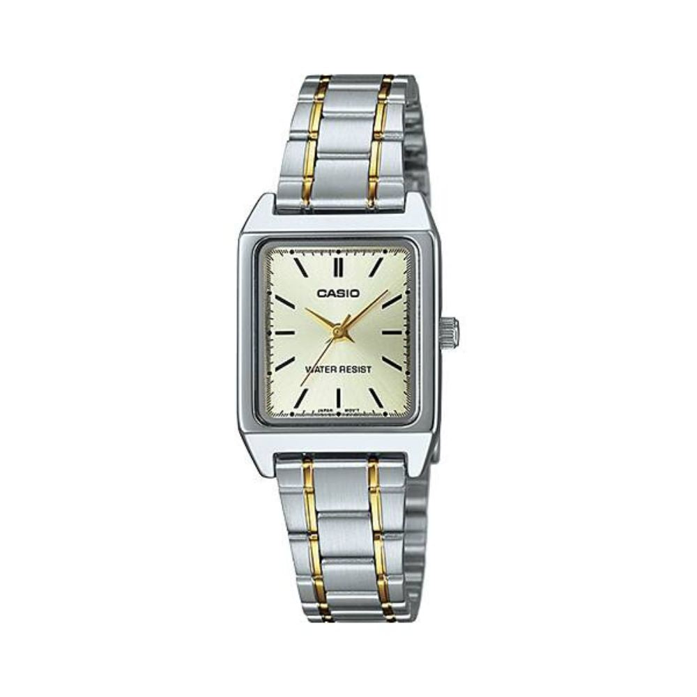 Reloj Casio LTP-V007SG-9E bicolor champagne acero inoxidable bicolor original en Perú - vista principal