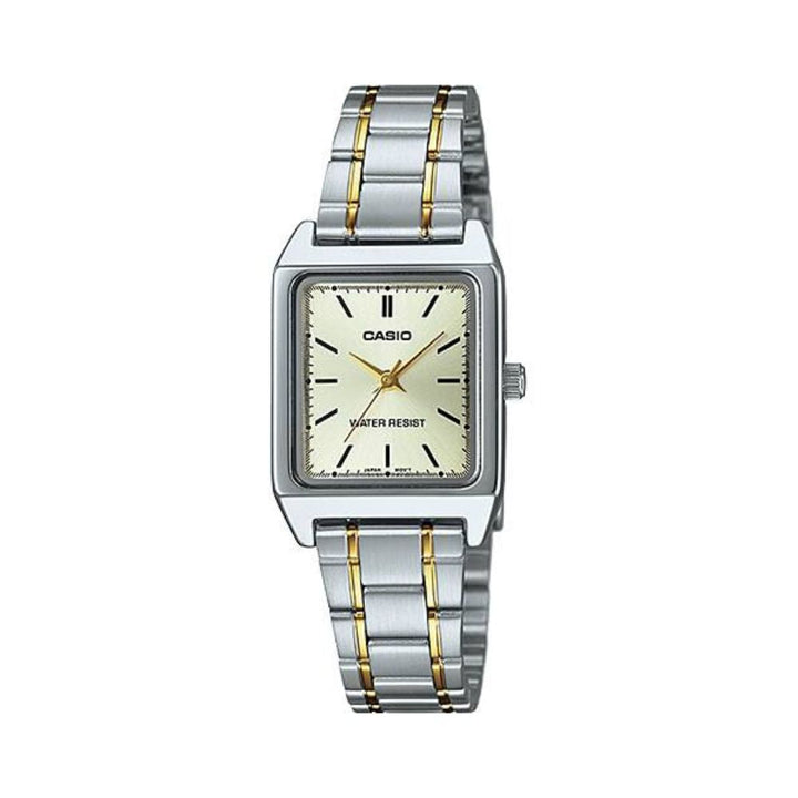 Reloj Casio LTP-V007SG-9E bicolor champagne acero inoxidable bicolor original en Perú - vista principal
