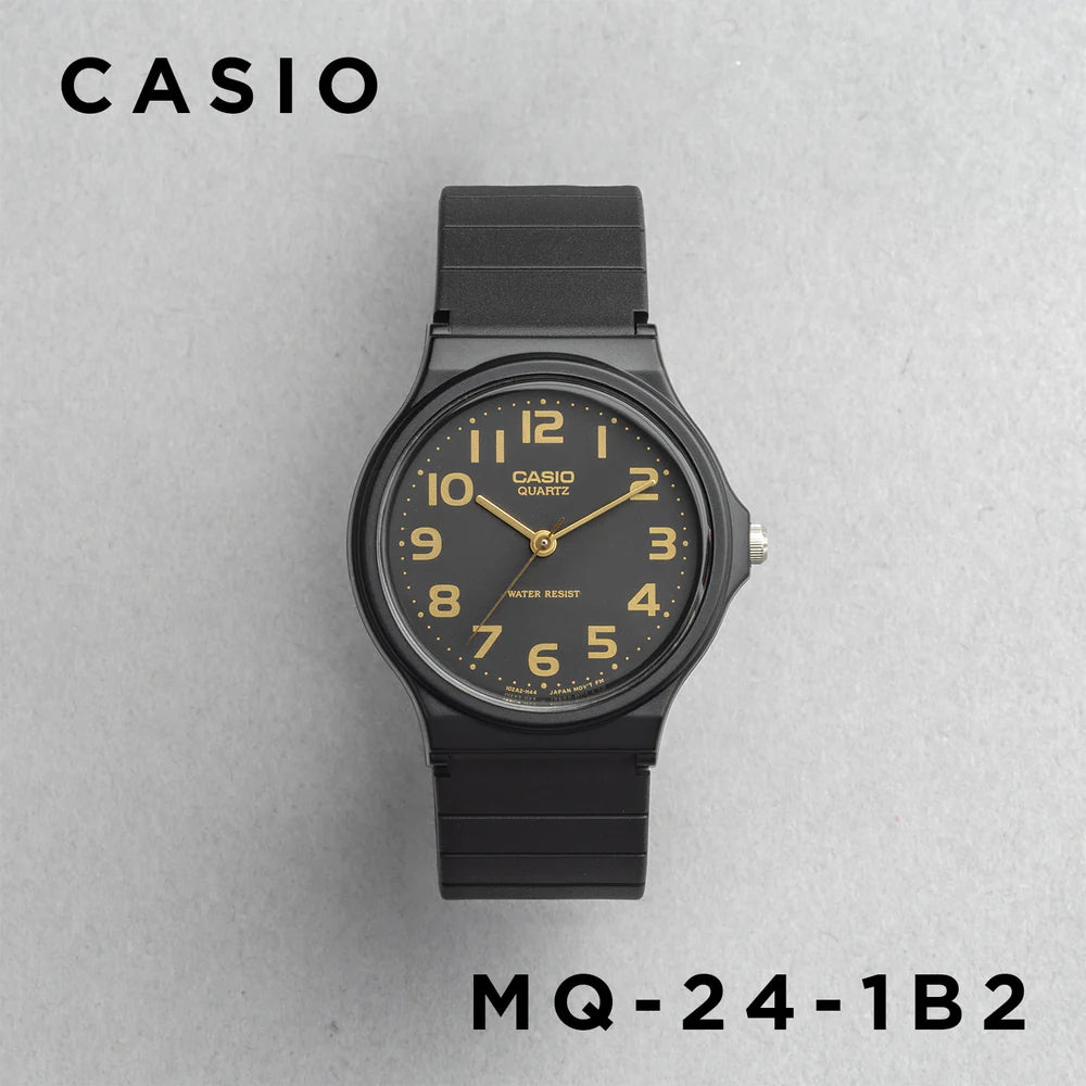 Reloj Casio MQ-24-1B2L negro unisex original en Perú - detalle de esfera o pantalla