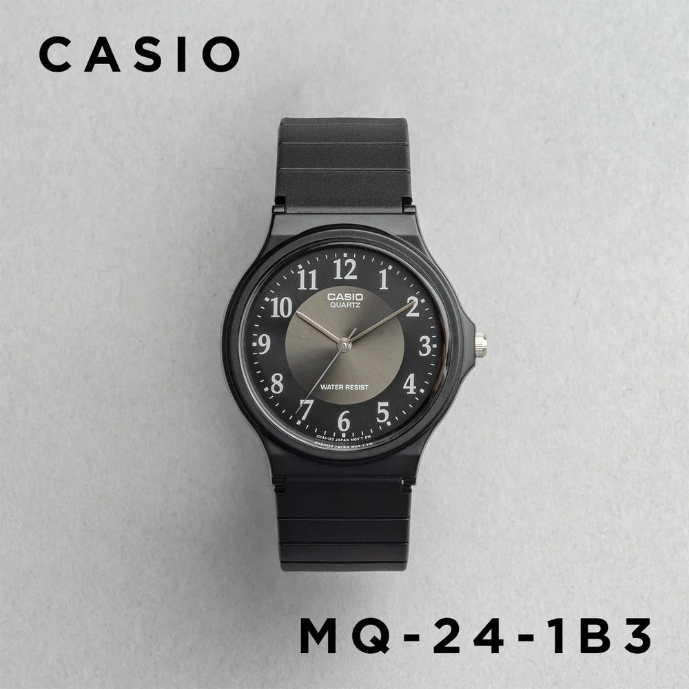 Reloj Casio MQ-24-1B3L negro unisex original en Perú - detalle de esfera o pantalla