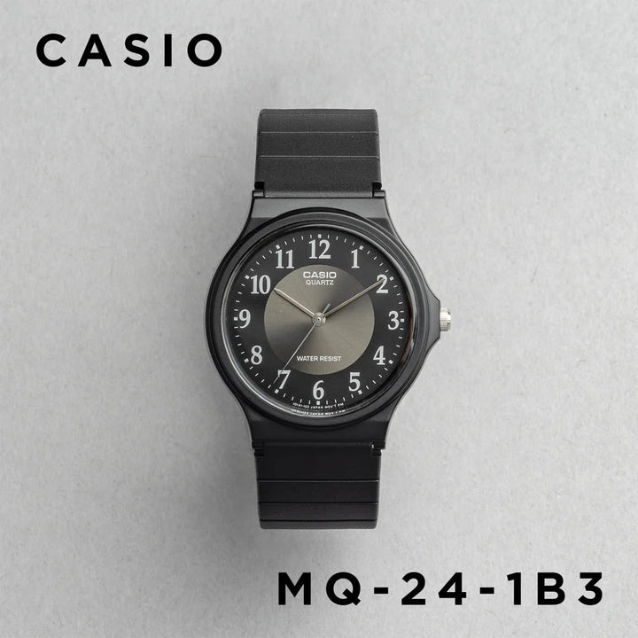 Reloj Casio MQ-24-1B3L negro unisex original en Perú - detalle de esfera o pantalla