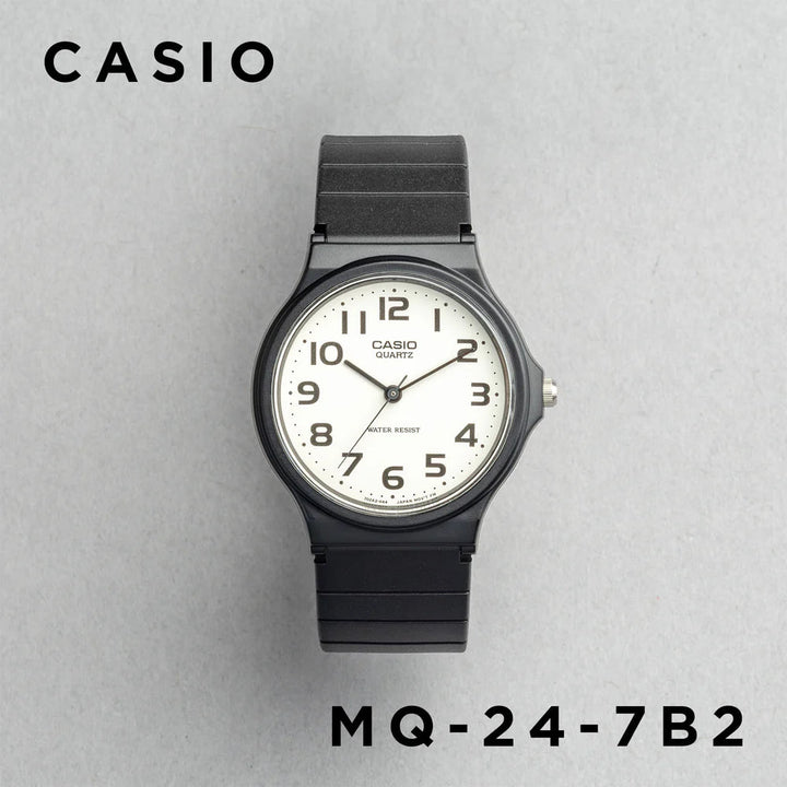Reloj Casio MQ-24-7B2L blanco y negro unisex original en Perú - detalle de esfera o pantalla
