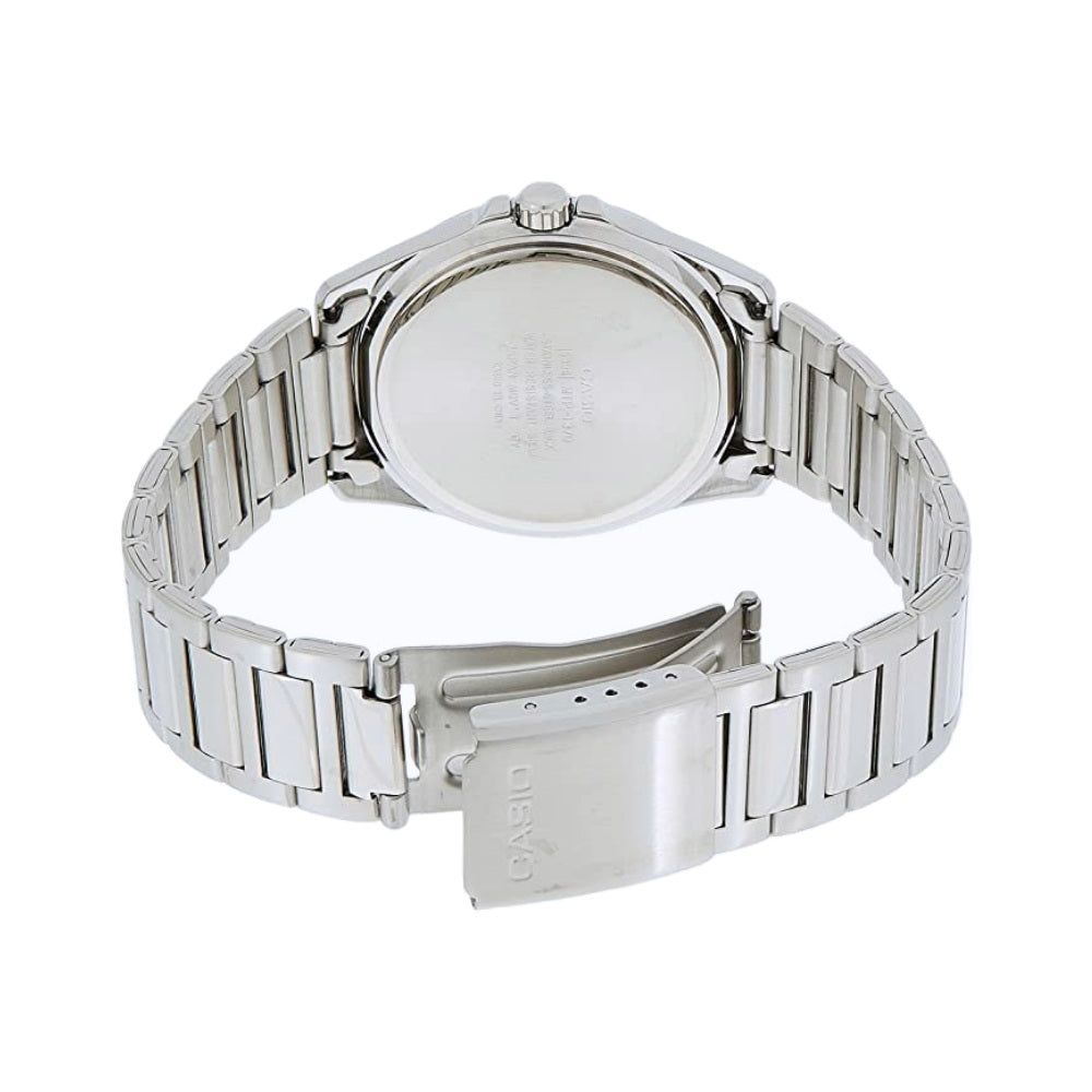 Reloj Casio MTP-1370D-7A3V plateado para hombre original en Perú - detalle de esfera o pantalla