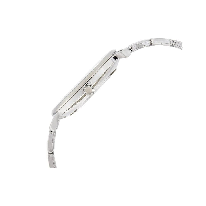 Reloj Casio MTP-B110D-7AV blanco y plateado acero inoxidable original en Perú - vista adicional y acabados