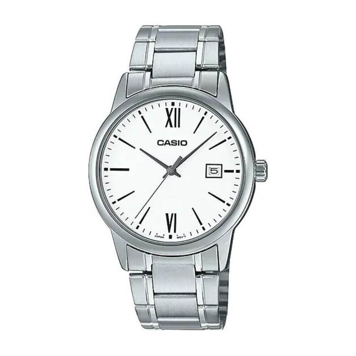 Reloj Casio MTP-V002D-7B3UDF Análogo con Fecha Hombre Acero Plateado Original - Casio original en Perú | Jherr Perú