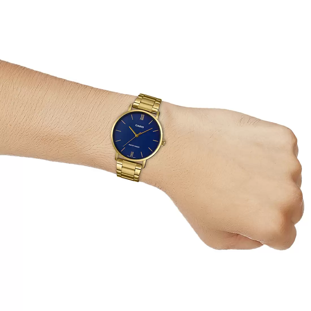 Reloj Casio MTP-VT01G-2BUDF Análogo Hombre Acero Dorado Original foto 2 - reloj Casio original en Perú | Jherr Perú