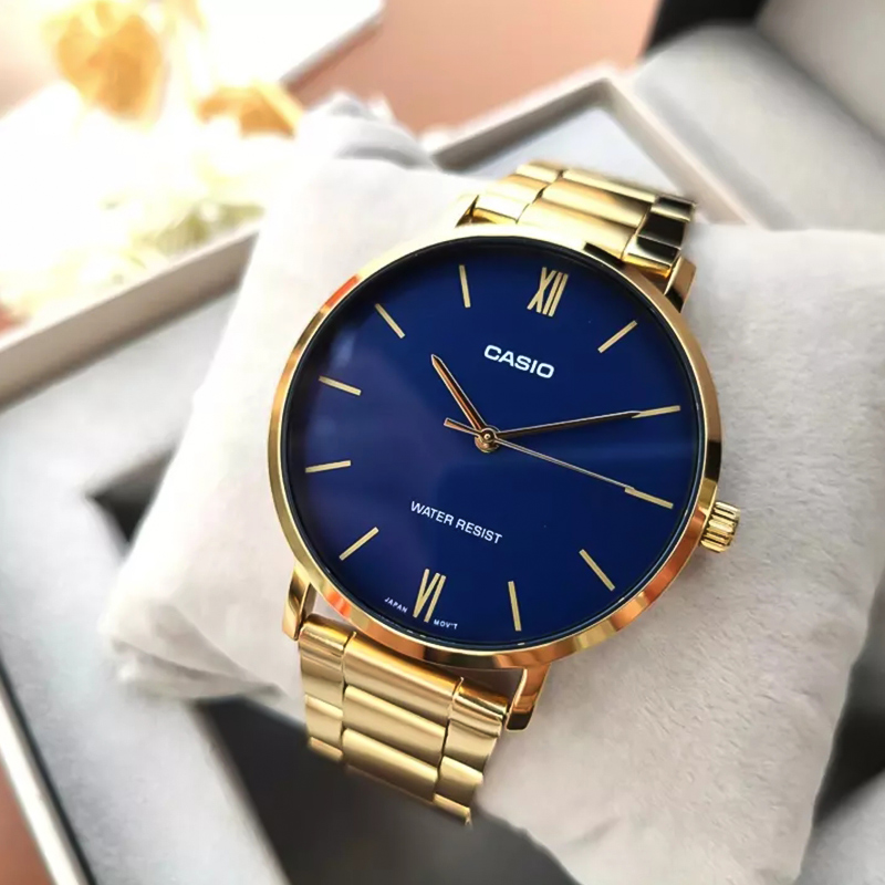 Reloj Casio MTP-VT01G-2BUDF Análogo Hombre Acero Dorado Original foto 4 - reloj Casio original en Perú | Jherr Perú