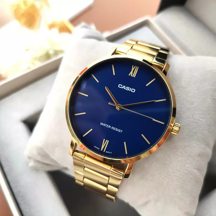 Reloj Casio MTP-VT01G-2BUDF Análogo Hombre Acero Dorado Original foto 4 - reloj Casio original en Perú | Jherr Perú