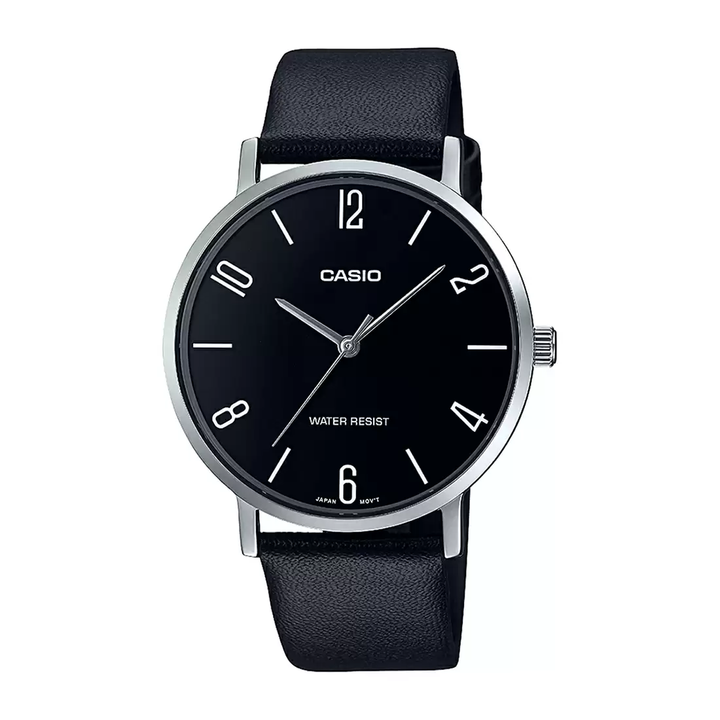 Reloj Casio MTP-VT01L-1B2UDF Análogo Hombre Cuero Negro Original - Casio original en Perú | Jherr Perú