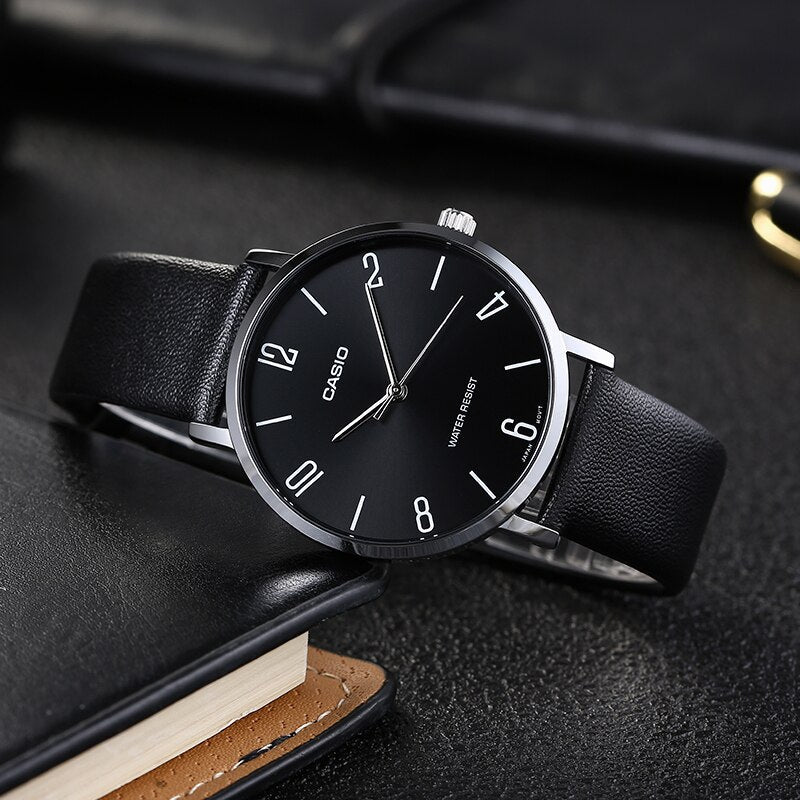 Reloj Casio MTP-VT01L-1B2UDF Análogo Hombre Cuero Negro Original foto 4 - reloj Casio original en Perú | Jherr Perú