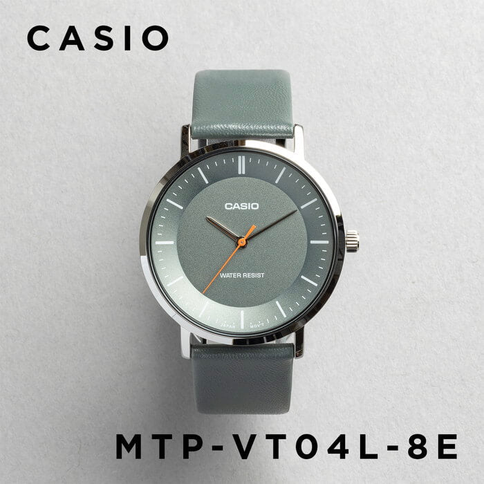 Reloj Casio MTP-VT04L-8E gris y negro hombre original en Perú - detalle de esfera o pantalla