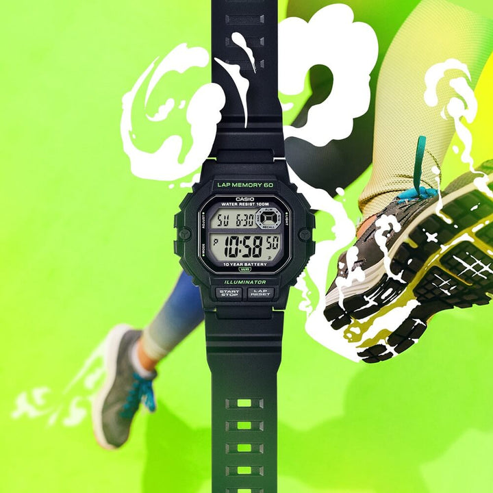 Reloj Casio WS-1400H-1AV negro hombre original en Perú - detalle de esfera o pantalla