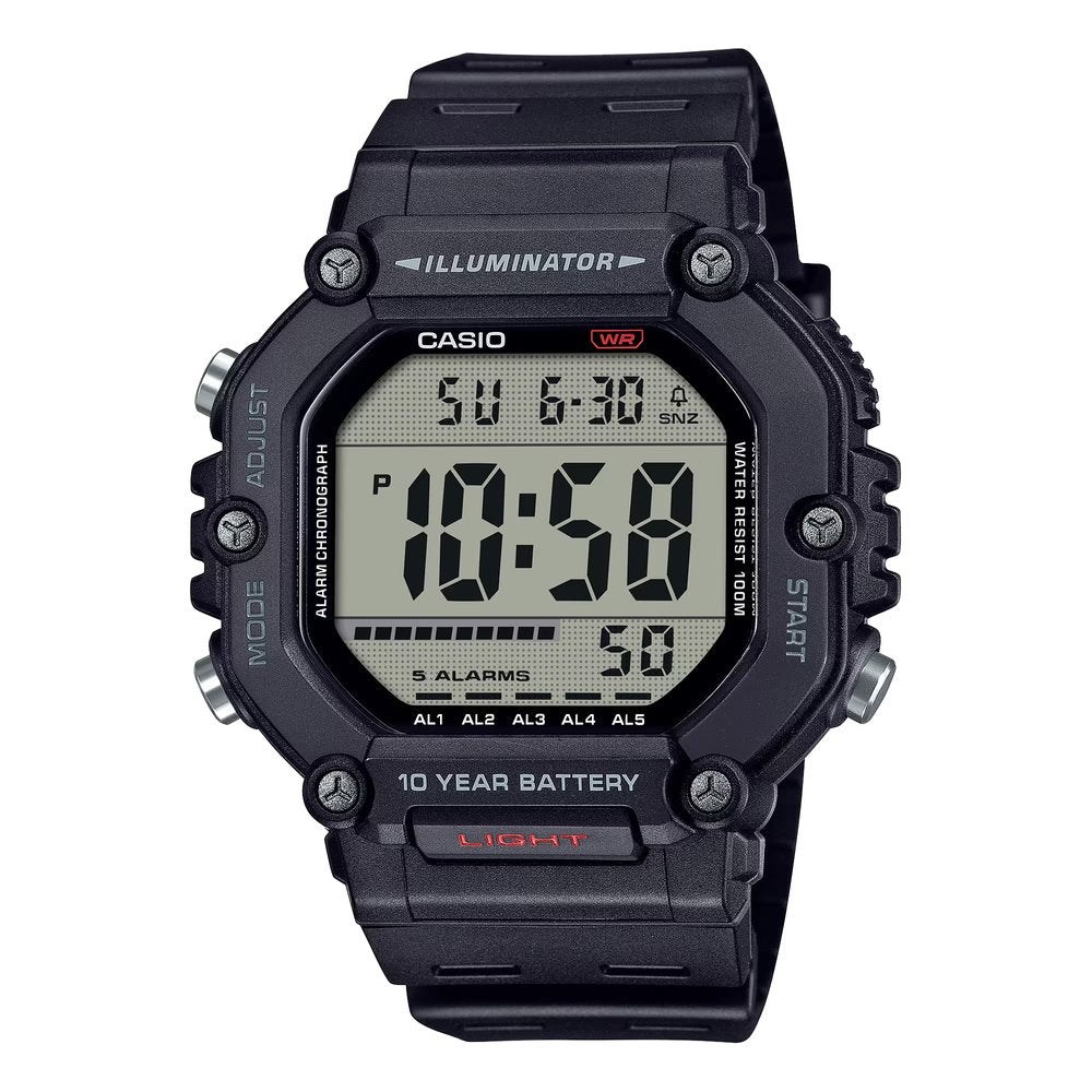 Reloj Casio AE-1600H-1AV digital negro original en Perú - vista principal