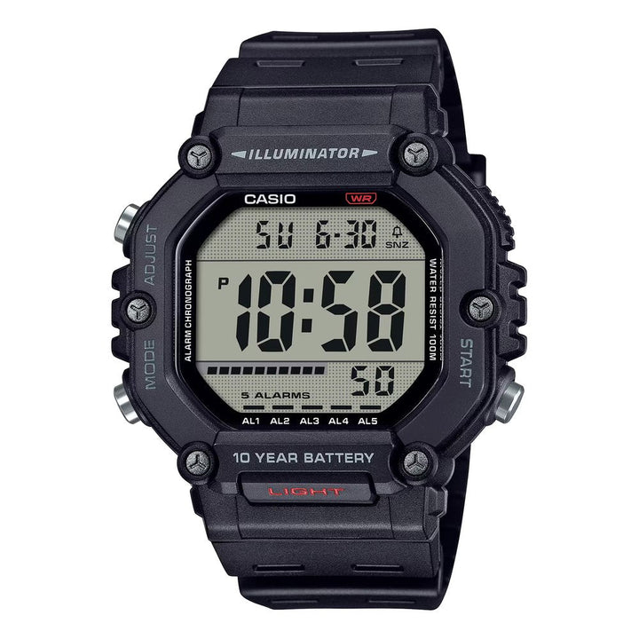 Reloj Casio AE-1600H-1AV digital negro original en Perú - vista principal