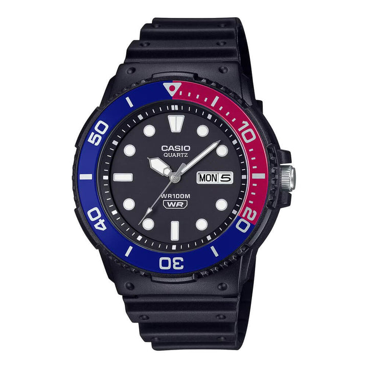Reloj Casio MRW-230H-1E2V negro con acentos deportivos hombre original en Perú - vista principal