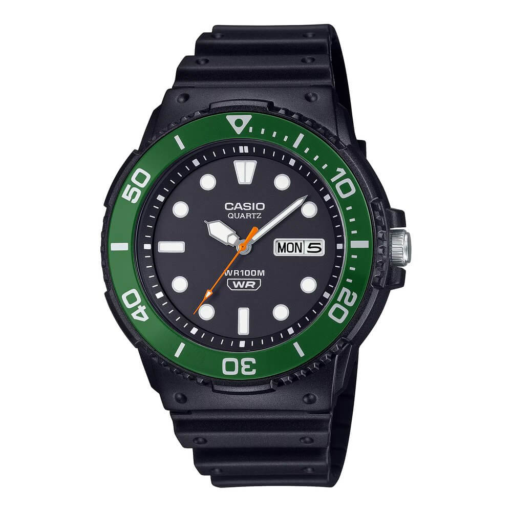 Reloj Casio MRW-230H-1E3V negro con acentos deportivos hombre original en Perú - vista principal