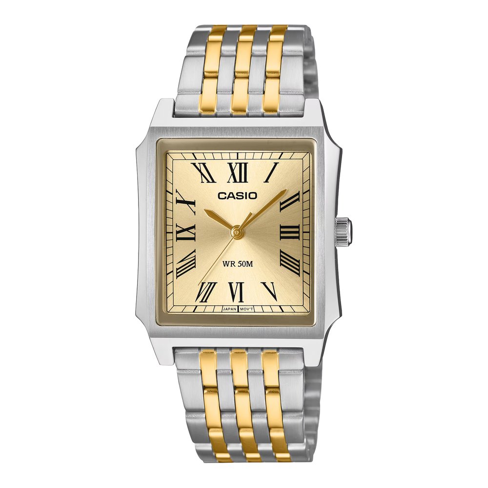 Reloj Casio MTP-B190SG-9B bicolor dorado y plateado para hombre original en Perú - vista principal