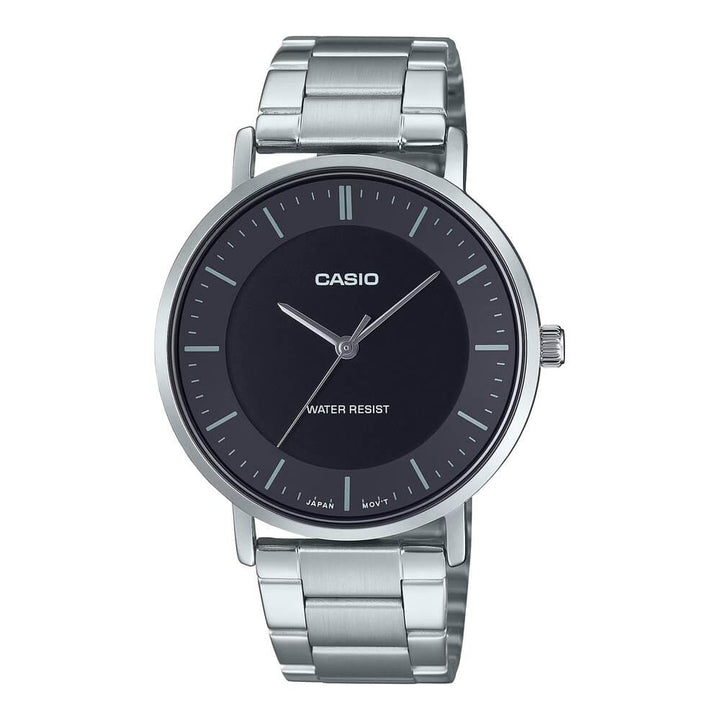 Reloj Casio MTP-VT04D-1E negro y plateado hombre original en Perú - vista principal