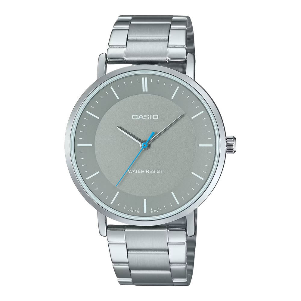 Reloj Casio MTP-VT04D-8E gris y plateado hombre original en Perú - vista principal